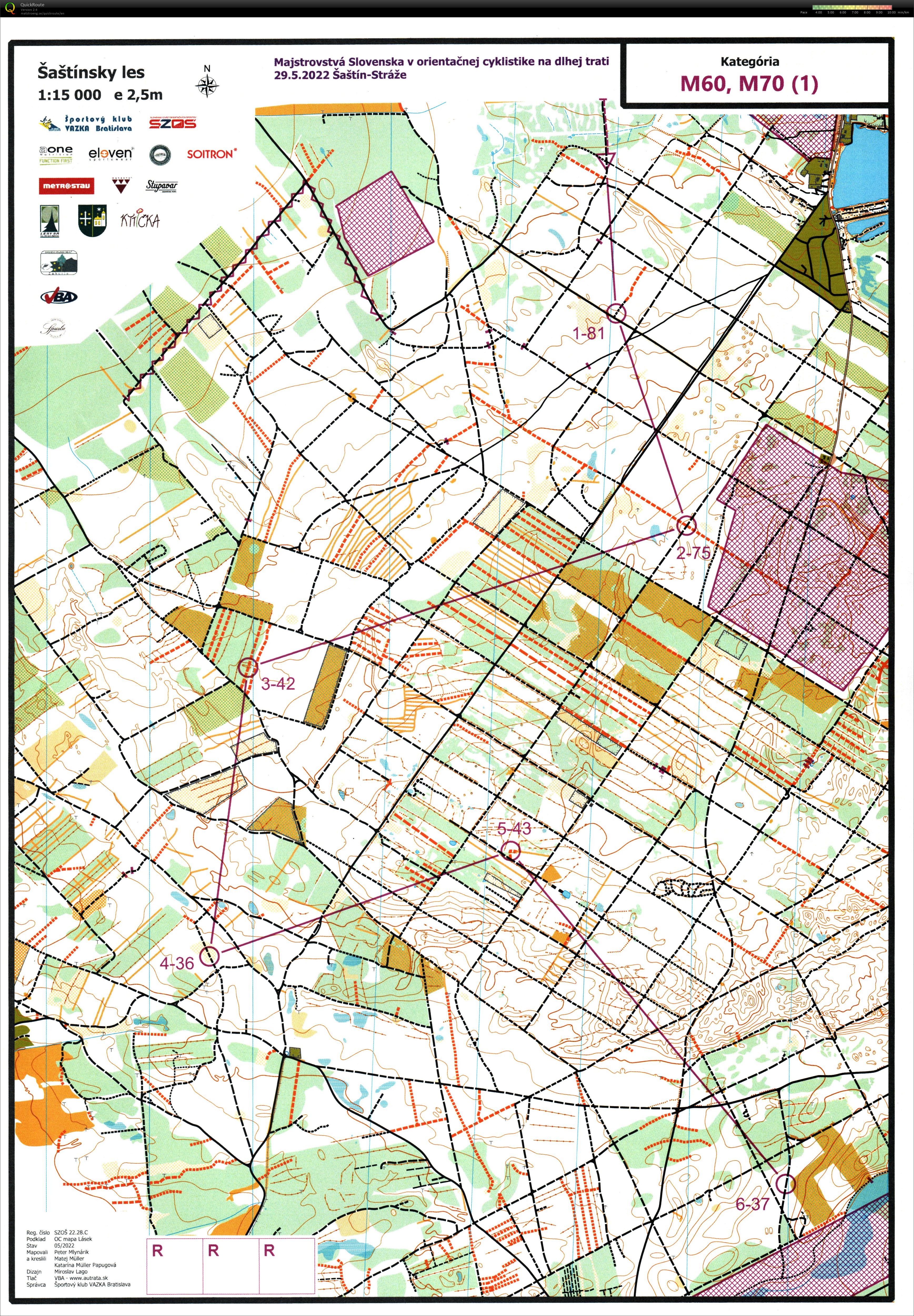 Slovak MTBO Championships - Long (2022-05-29)