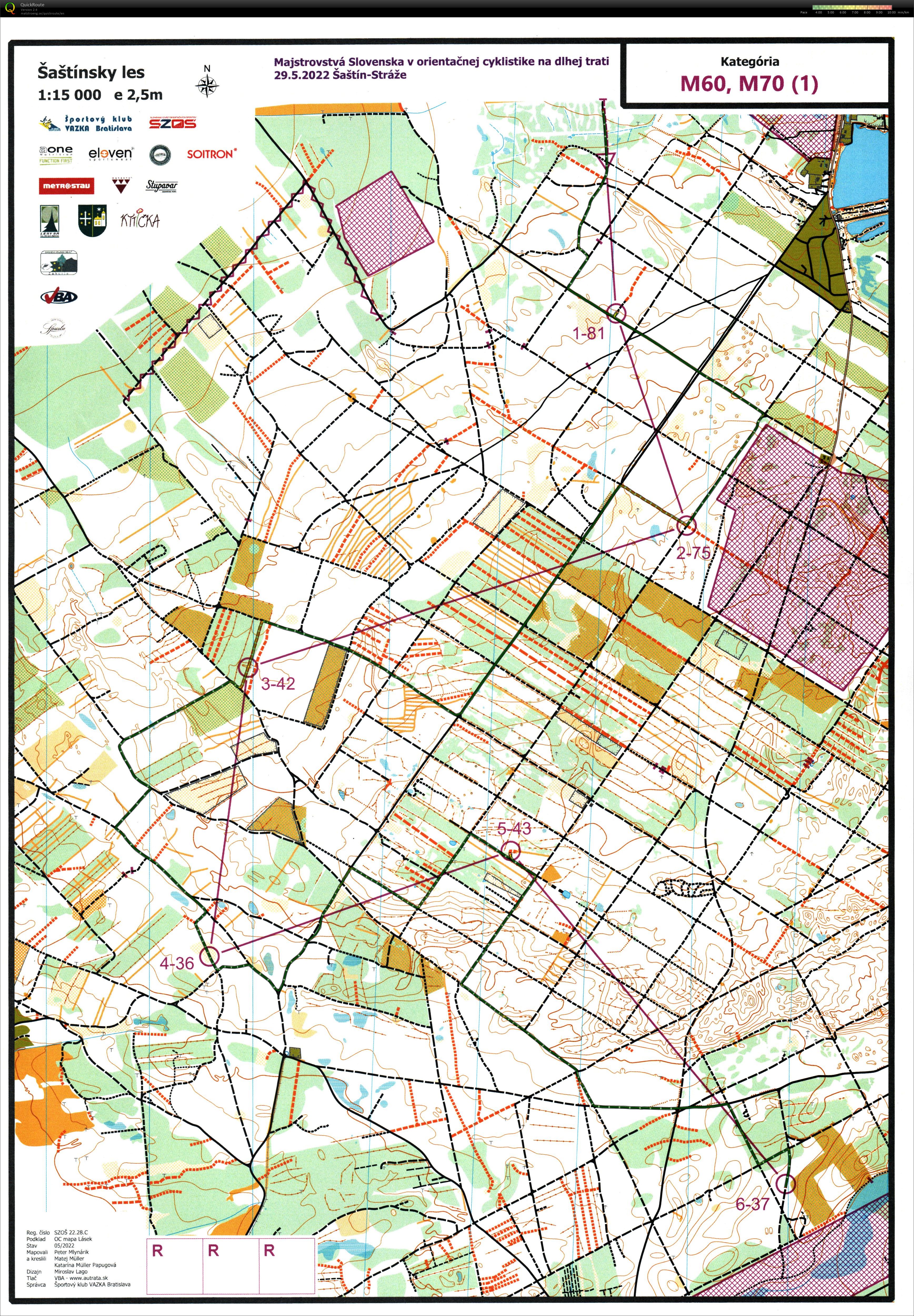 Slovak MTBO Championships - Long (2022-05-29)