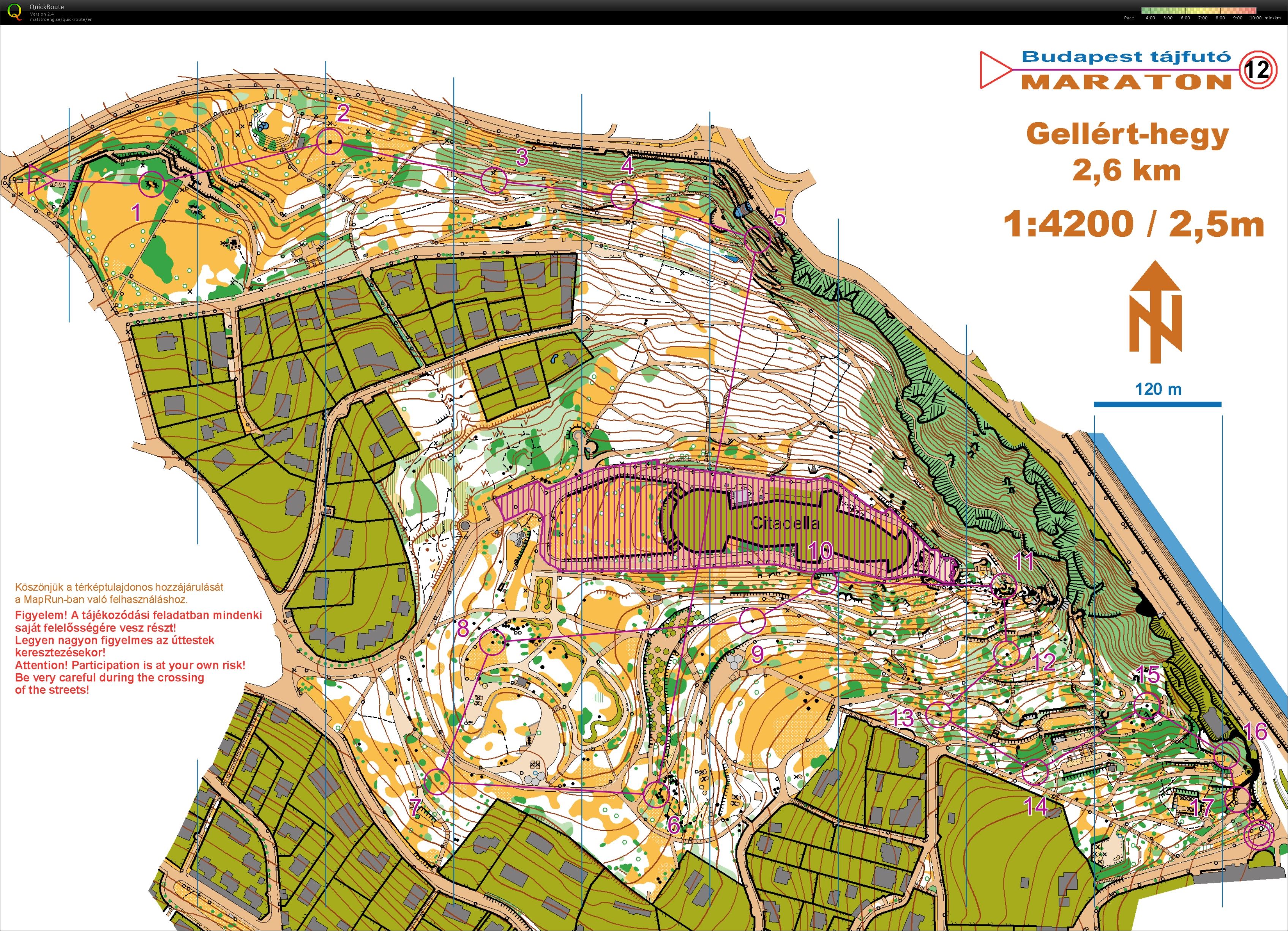 maprun: HUNBUD Bp Maraton 12 Gellert hegy (2023-02-16)