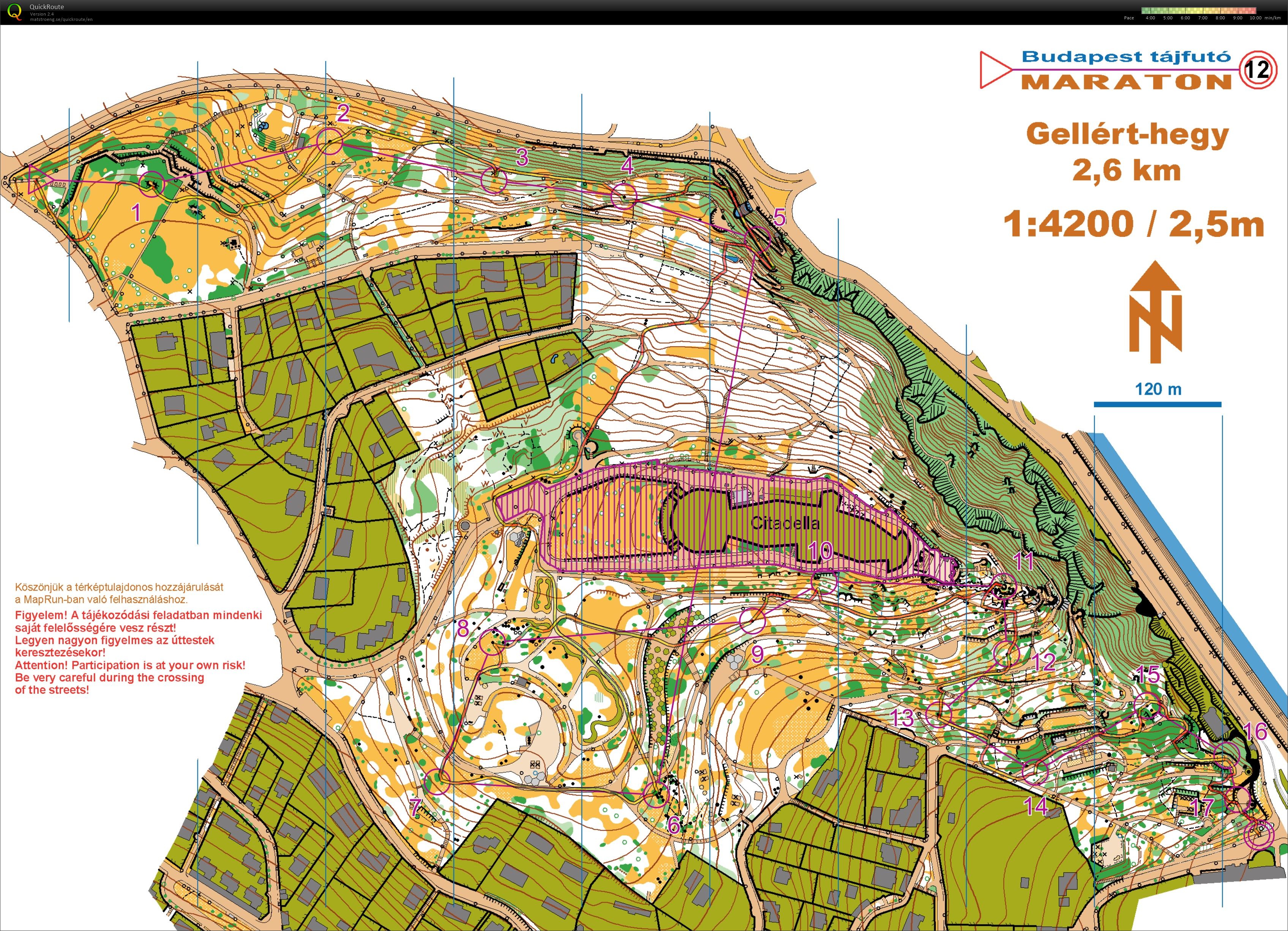 maprun: HUNBUD Bp Maraton 12 Gellert hegy (2023-02-16)
