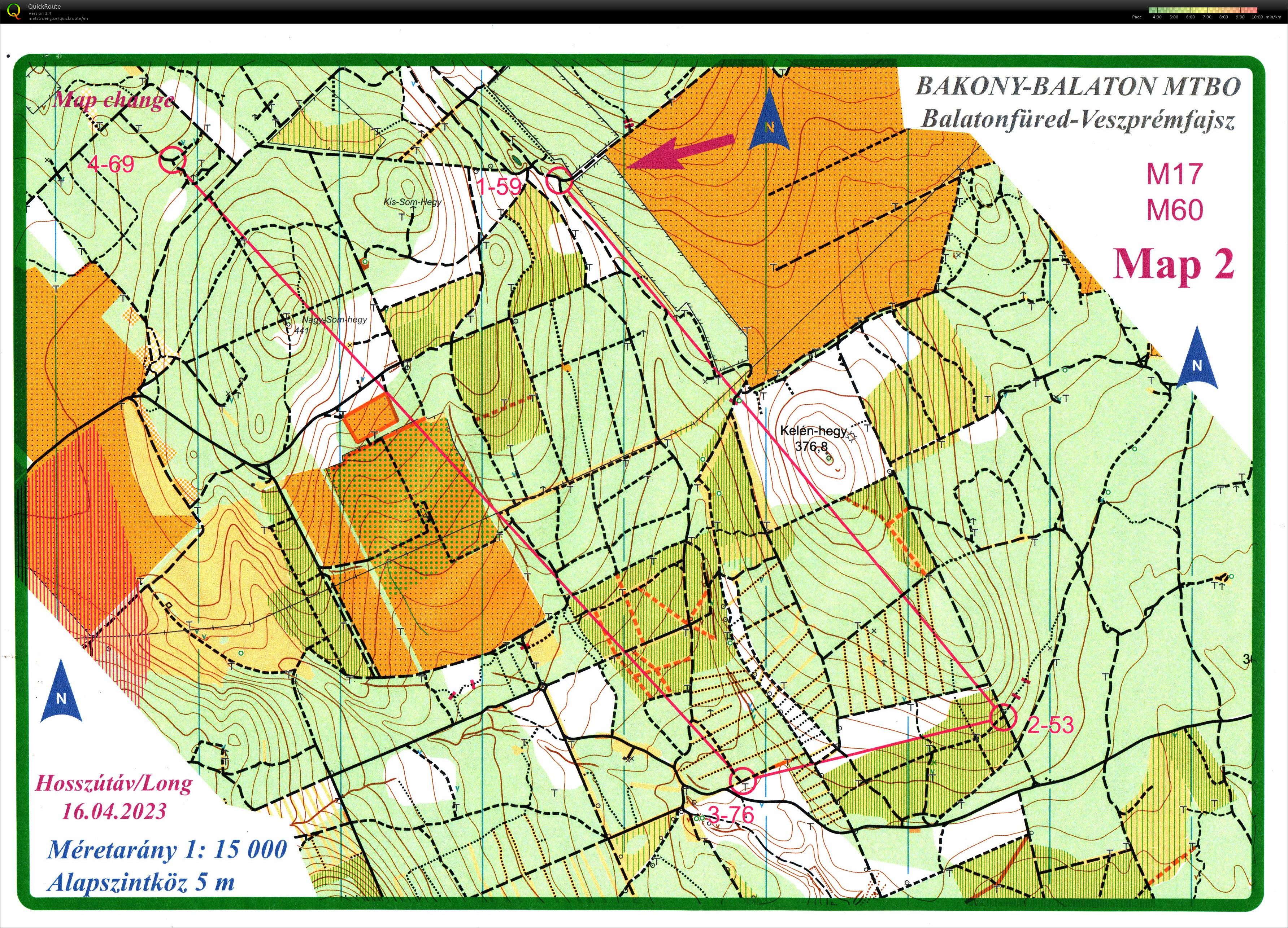 Balaton MTBO Hosszútáv (2023-04-16)