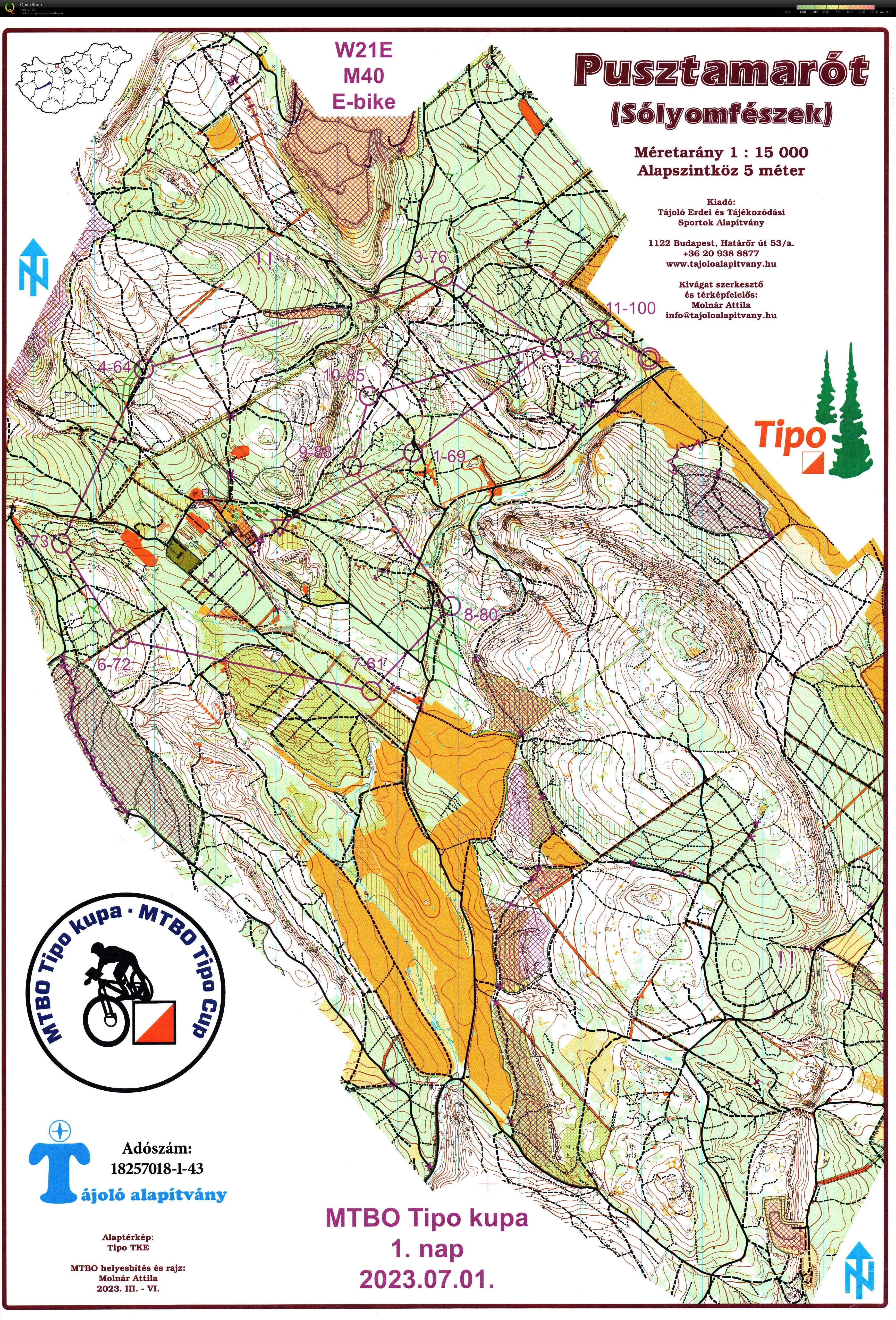 MTBO Tipo Kupa Középtáv (2023-07-01)