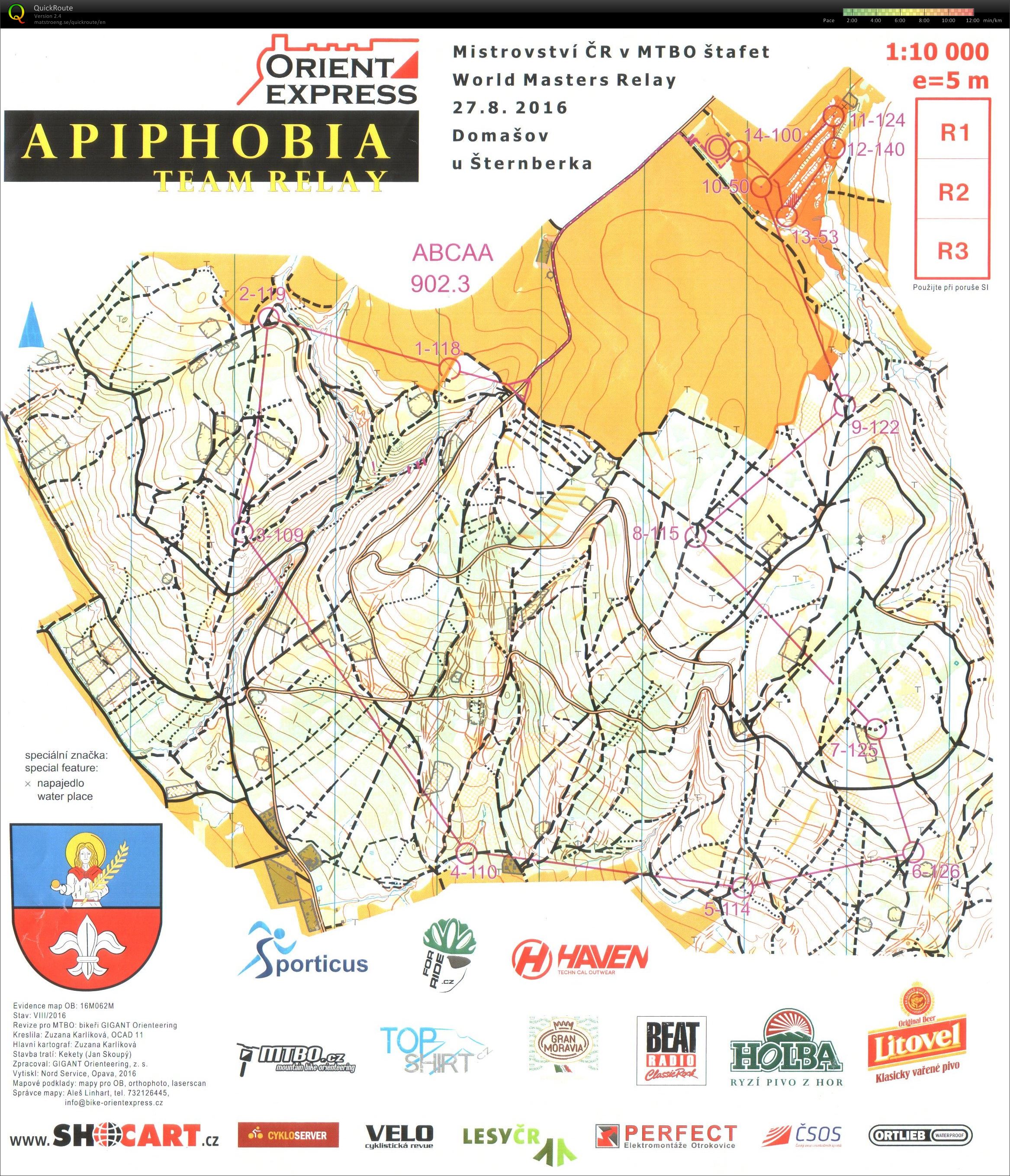 MTBO Czech Championship Relay (2016-08-27)