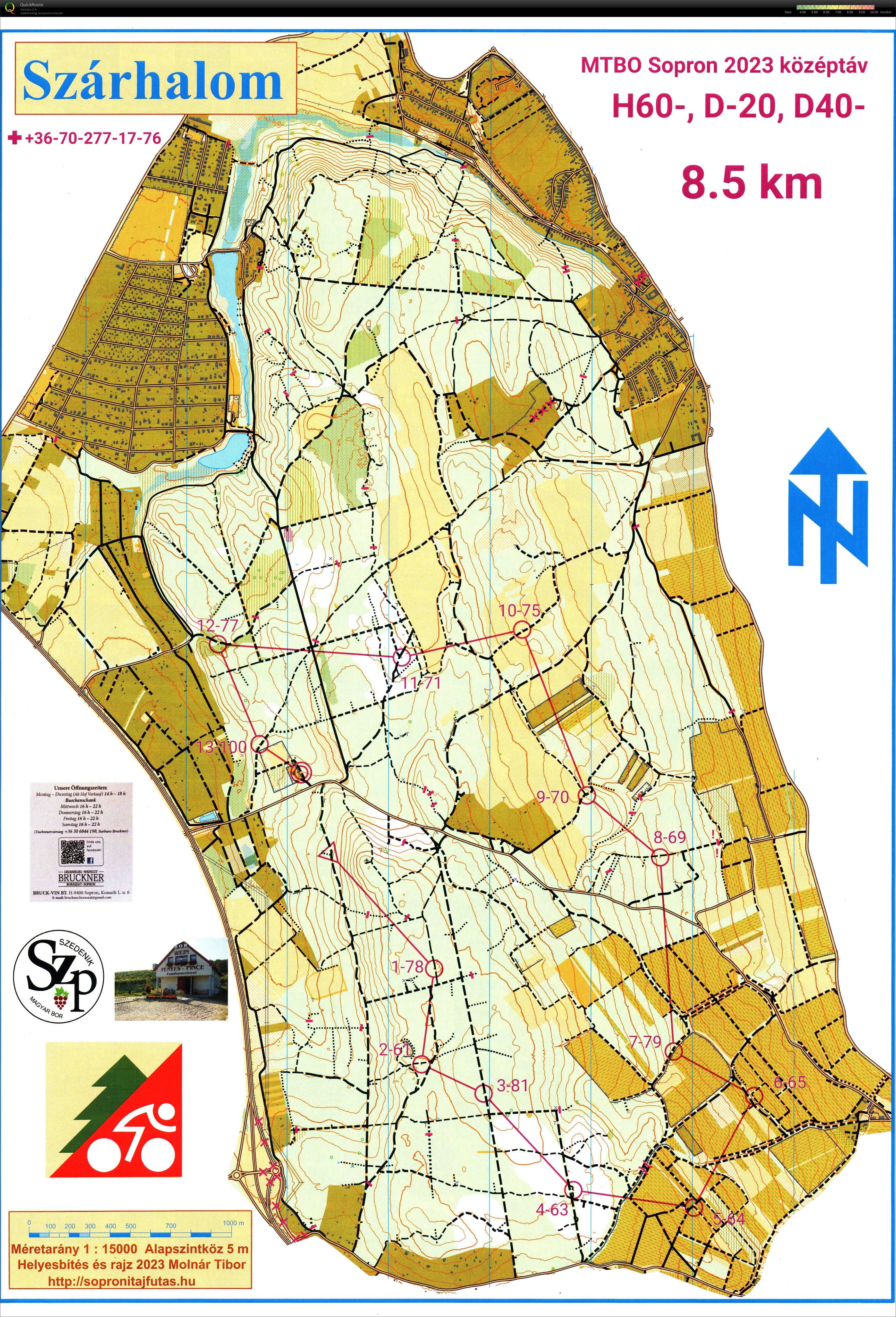 Sopron MTBO középtáv (2023-09-30)