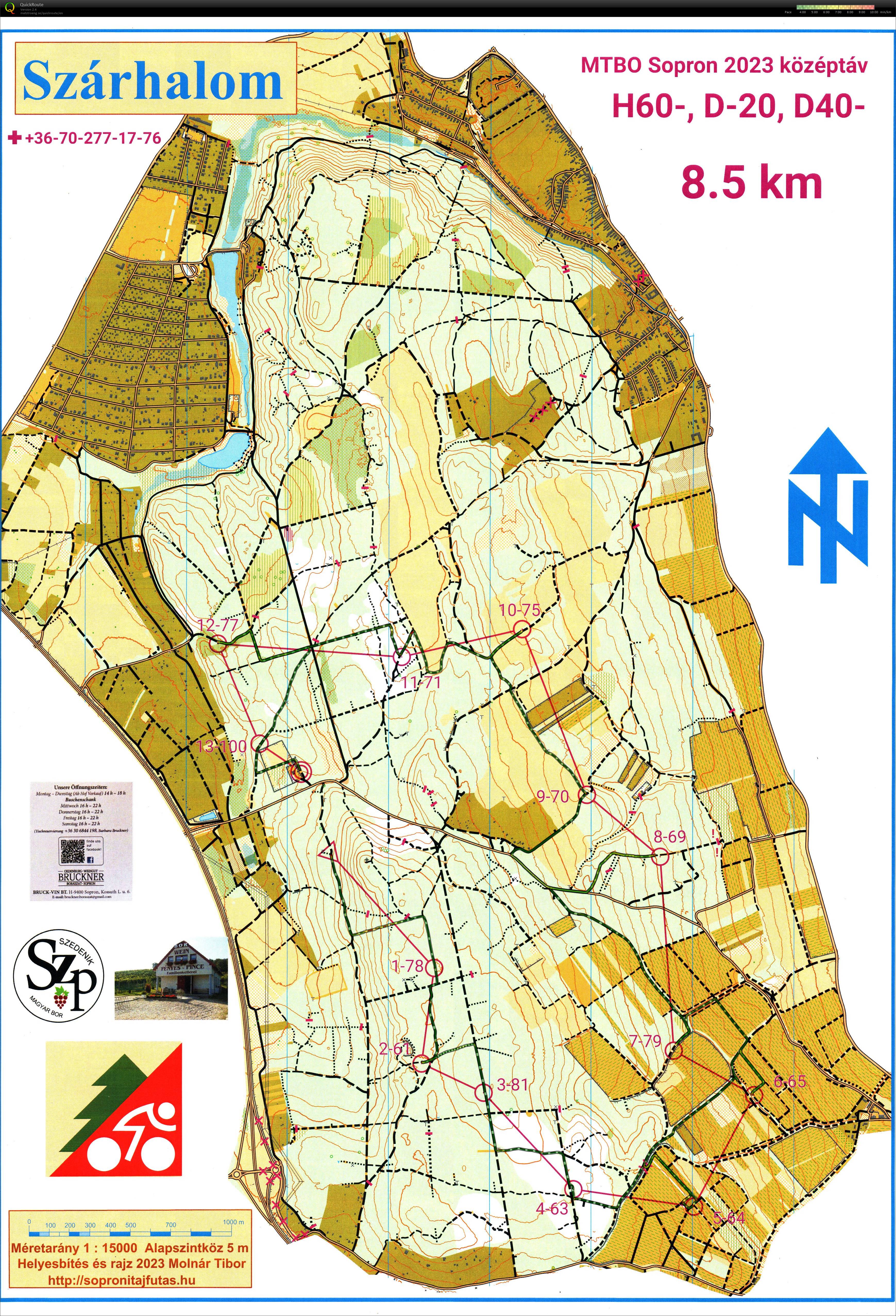 Sopron MTBO középtáv (2023-09-30)