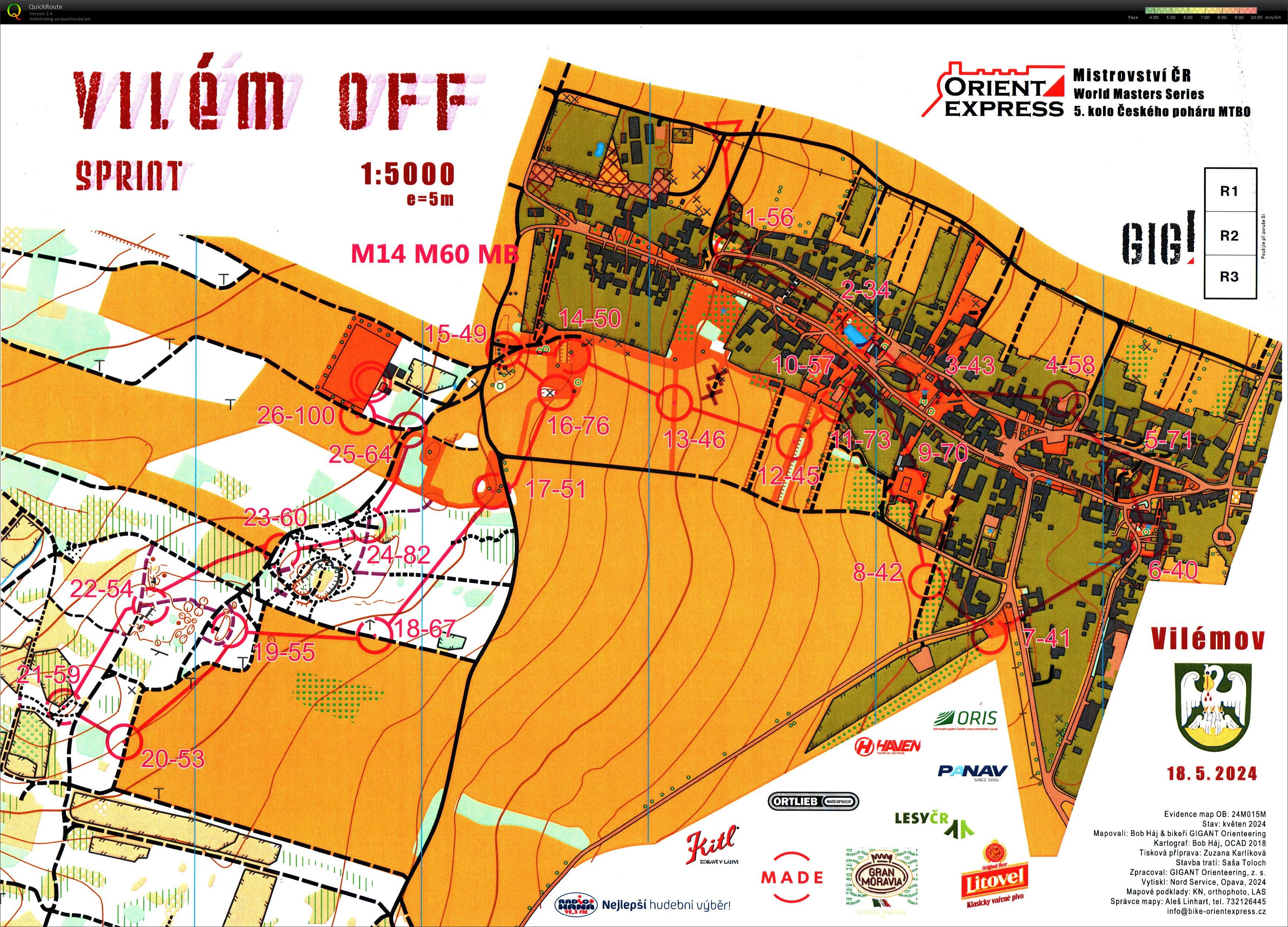 Mistrovství ČR sprint, Český pohár 5. kolo (2024-05-18)