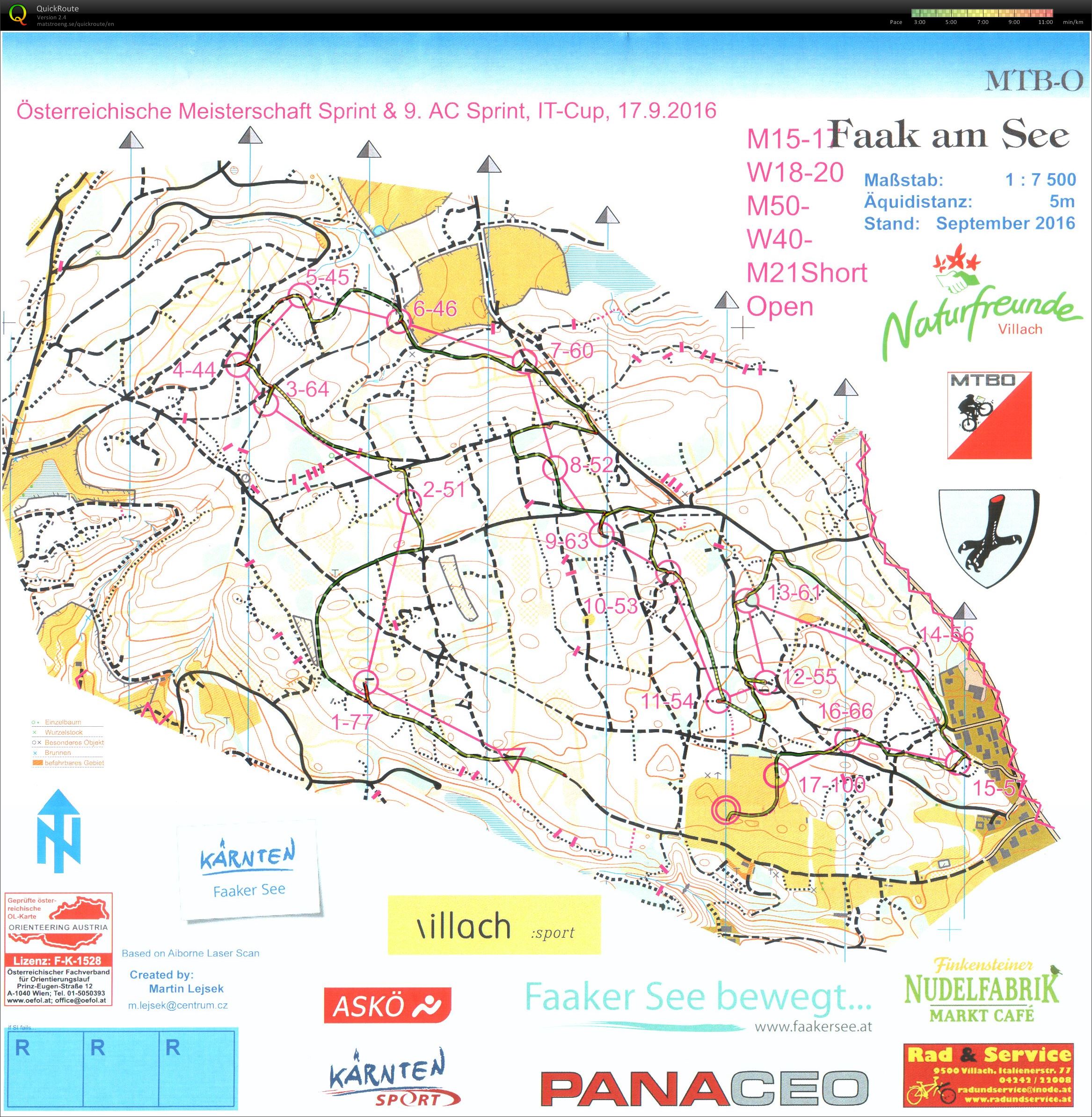 ÖM Sprint, 9. MTBO Austria Cup (2016-09-17)