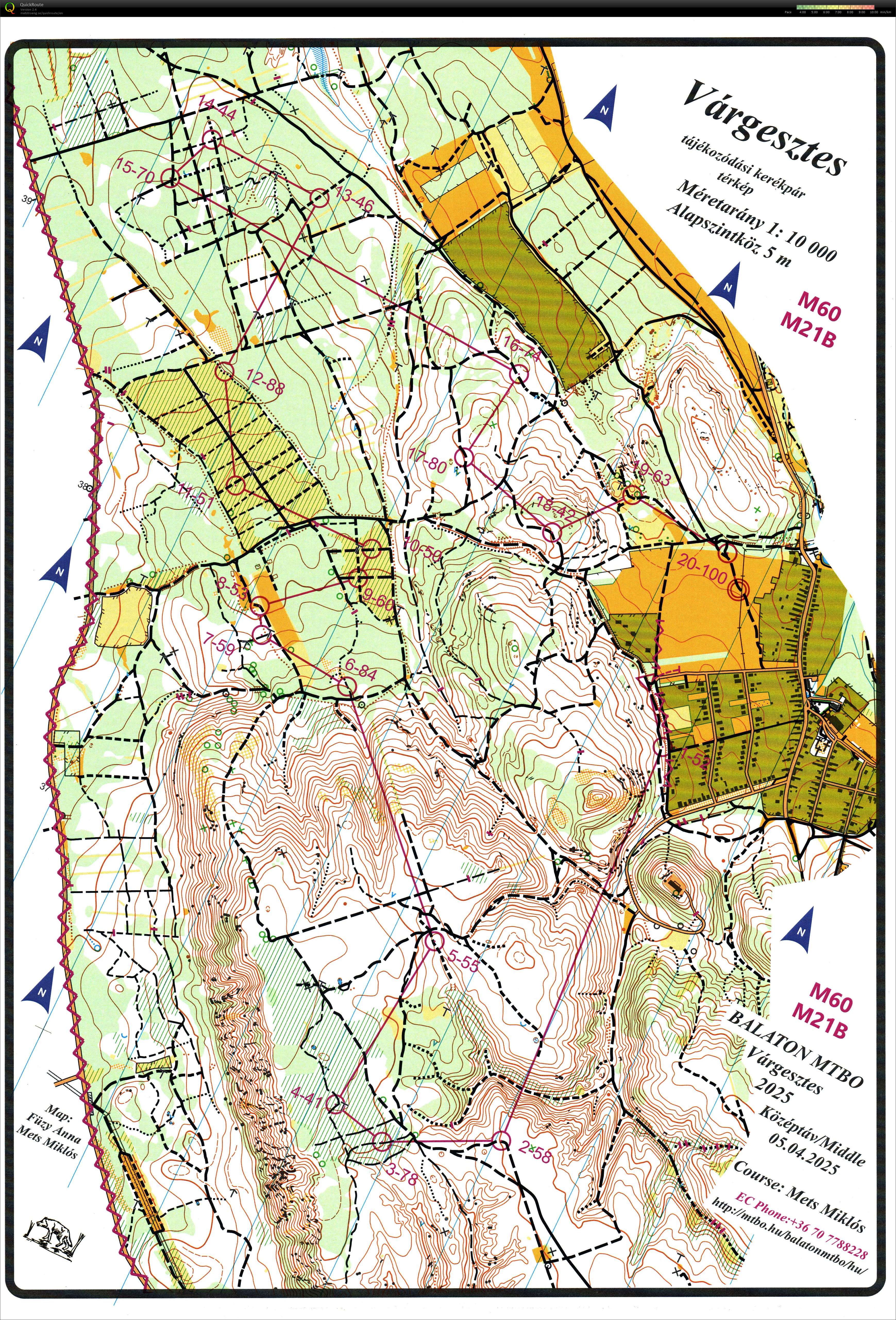 Balaton MTBO Középtáv (2025-04-05)