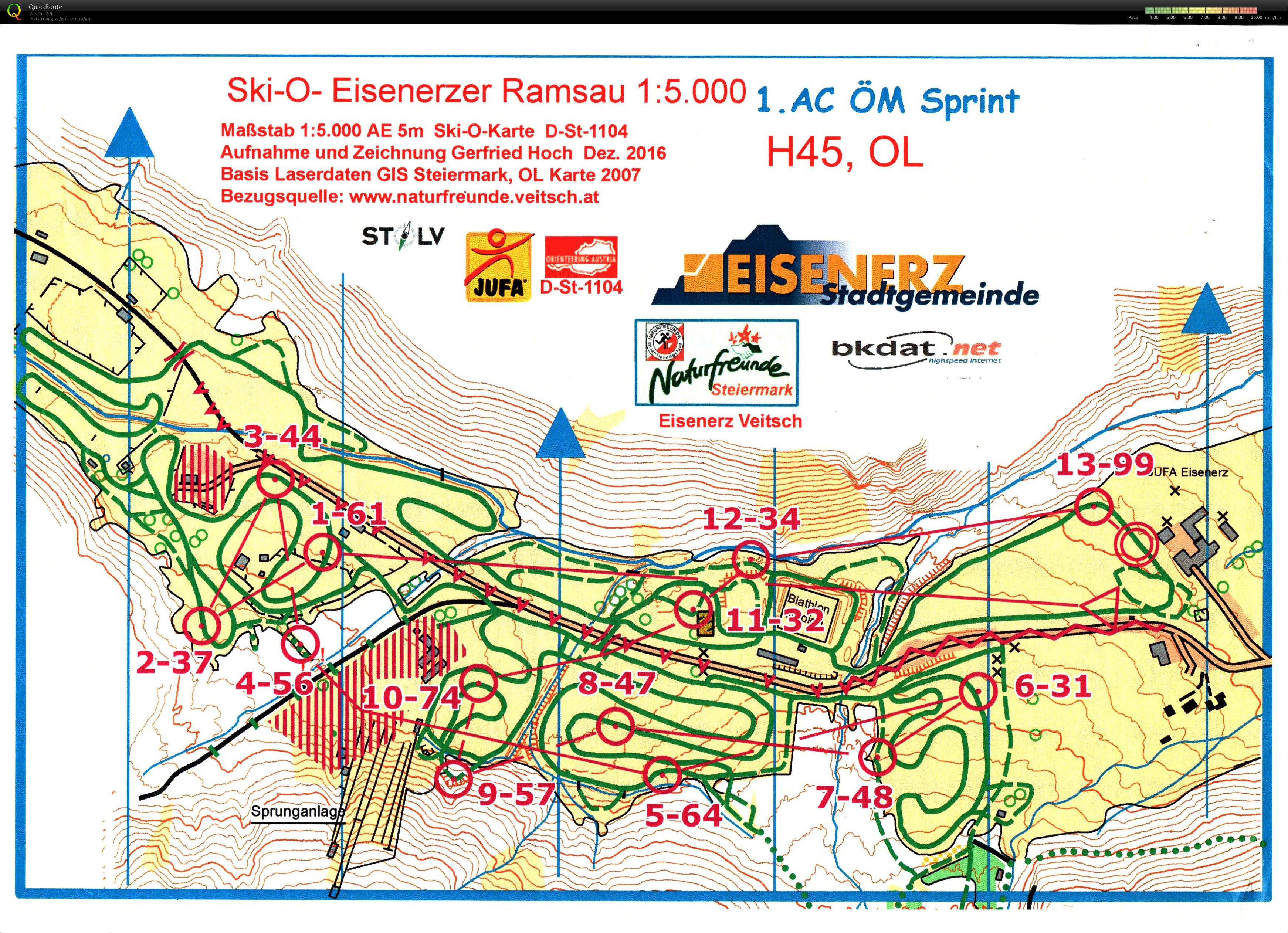 ÖM Sprint, 1. Ski-O Austria Cup (2016-12-17)