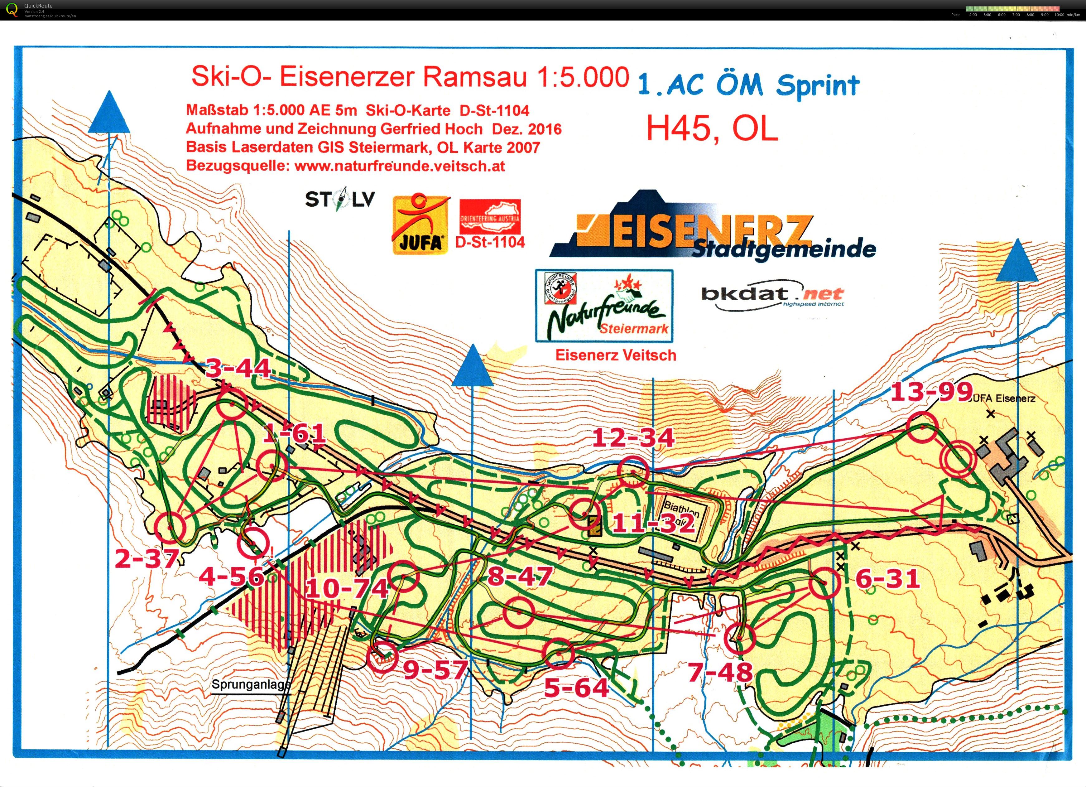 ÖM Sprint, 1. Ski-O Austria Cup (2016-12-17)