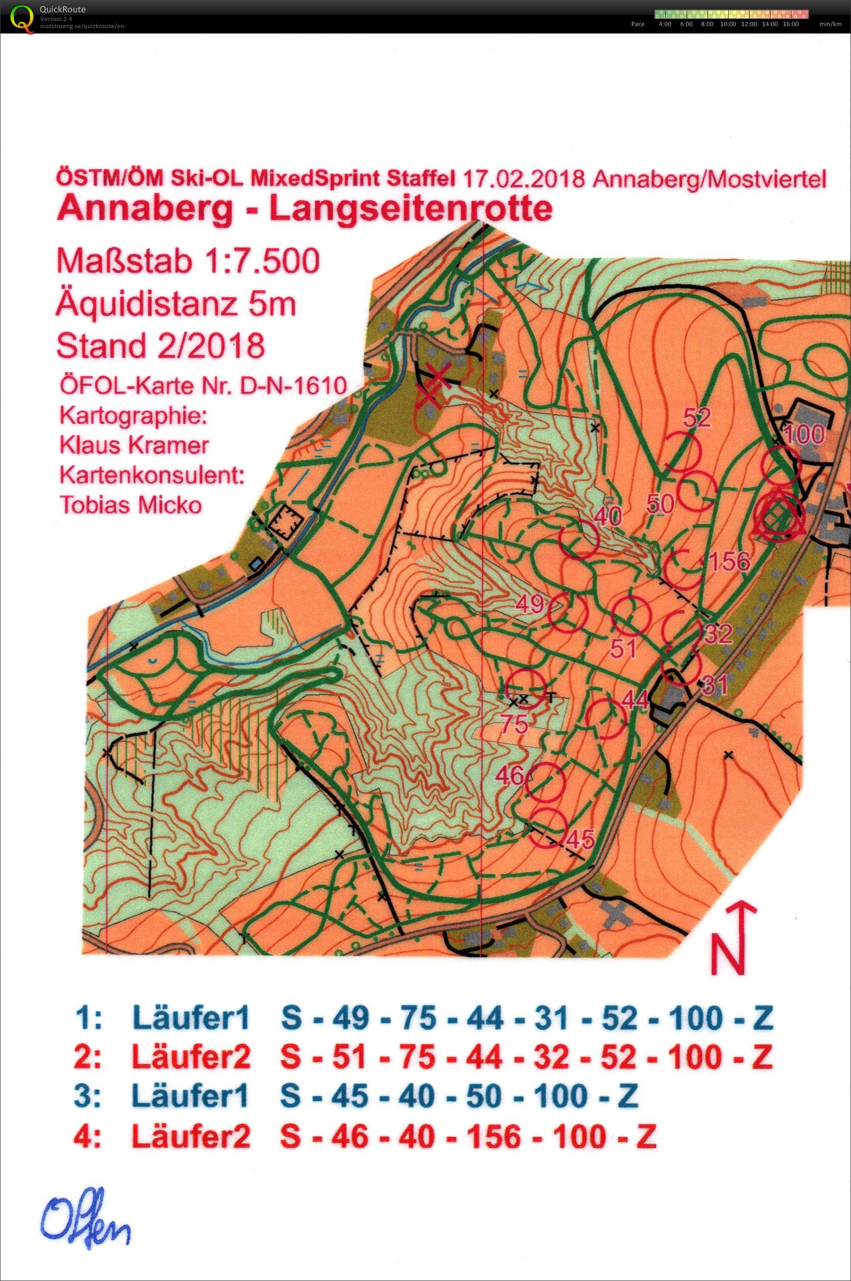 Ski-O ÖM Mixed-Sprint-Staffel (2018-02-17)