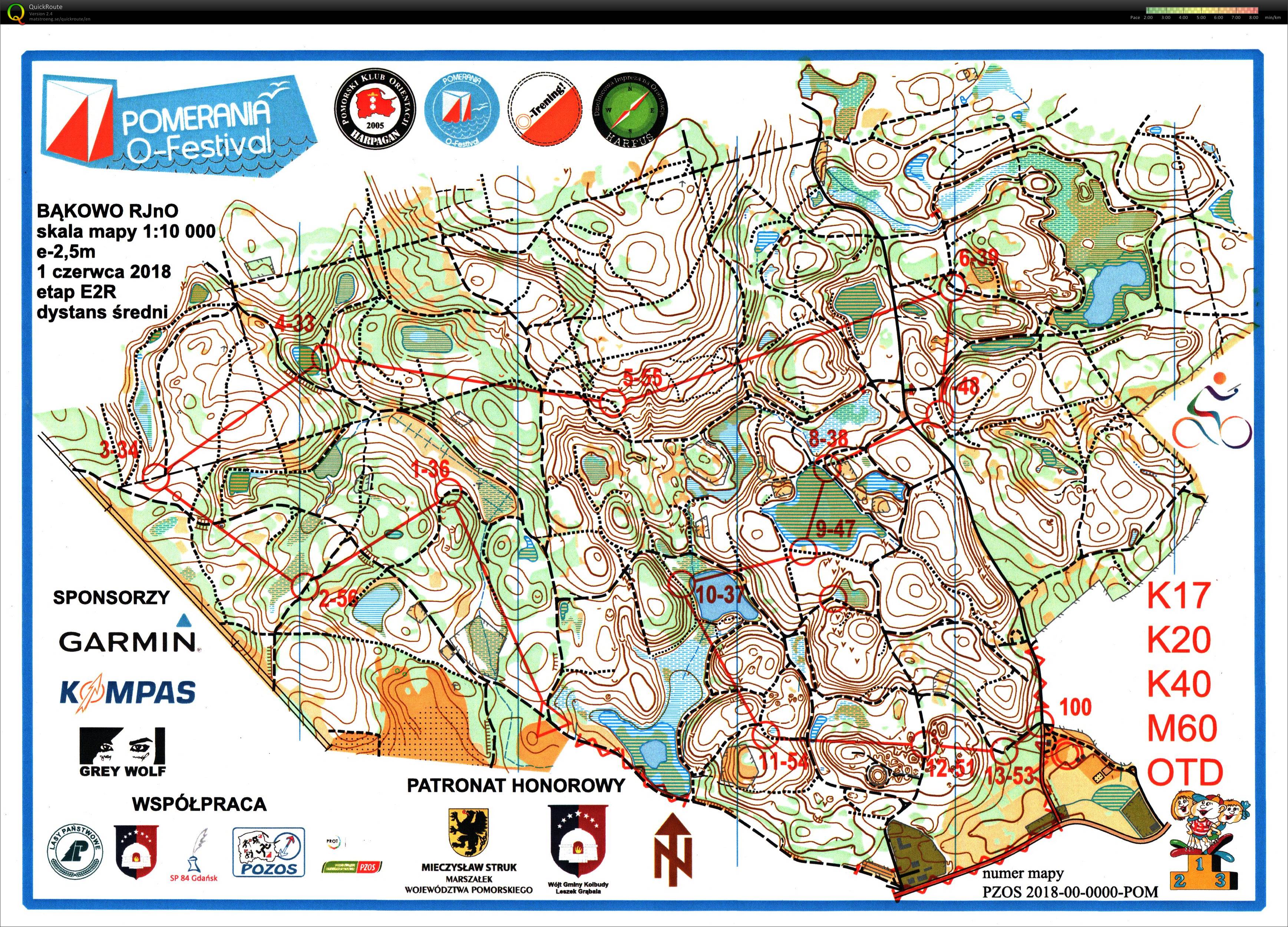 Pomerania O-Festival MTBO - E2 (01-06-2018)