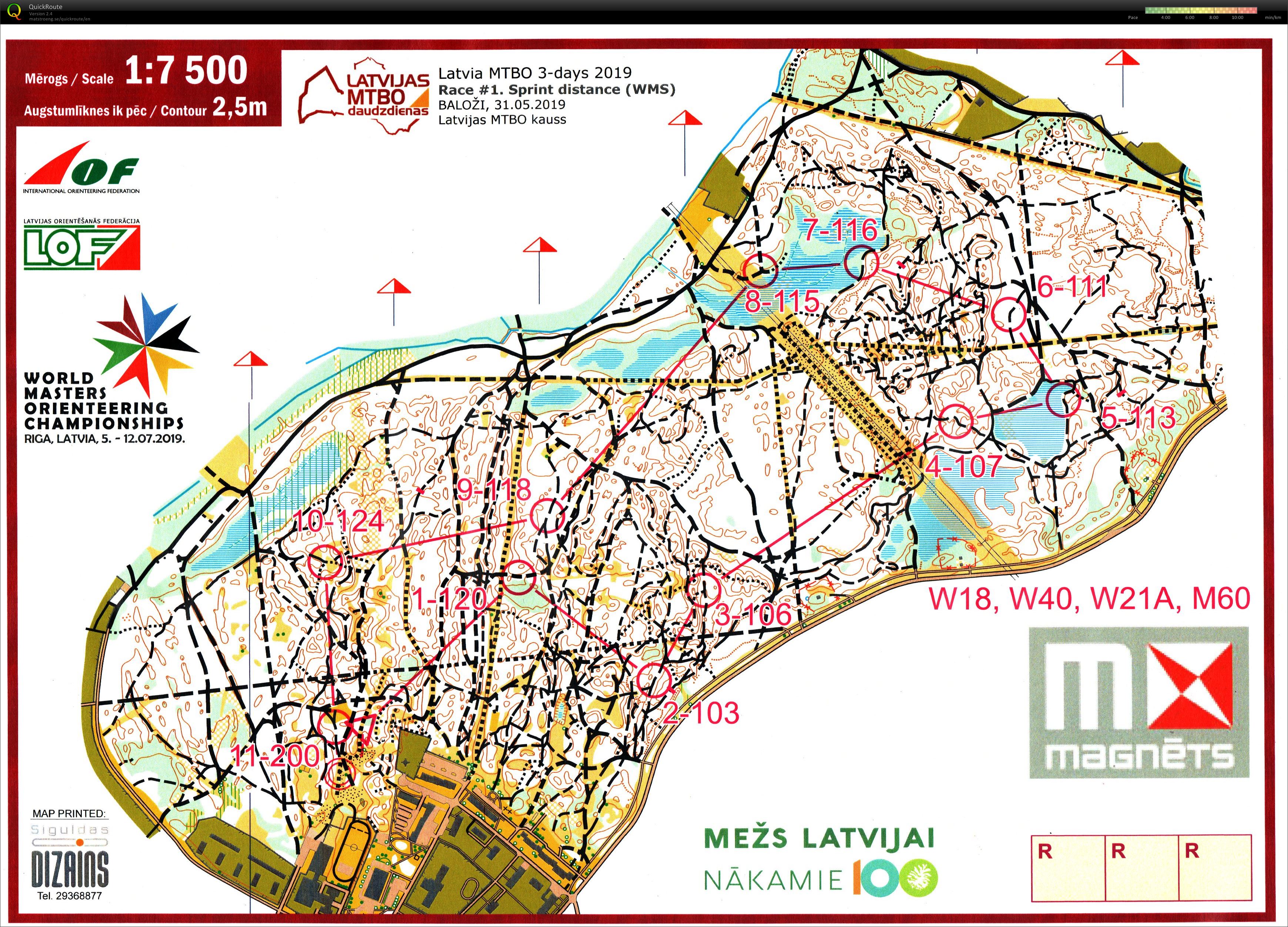 Latvia MTBO 3-days - Sprint (2019-05-31)