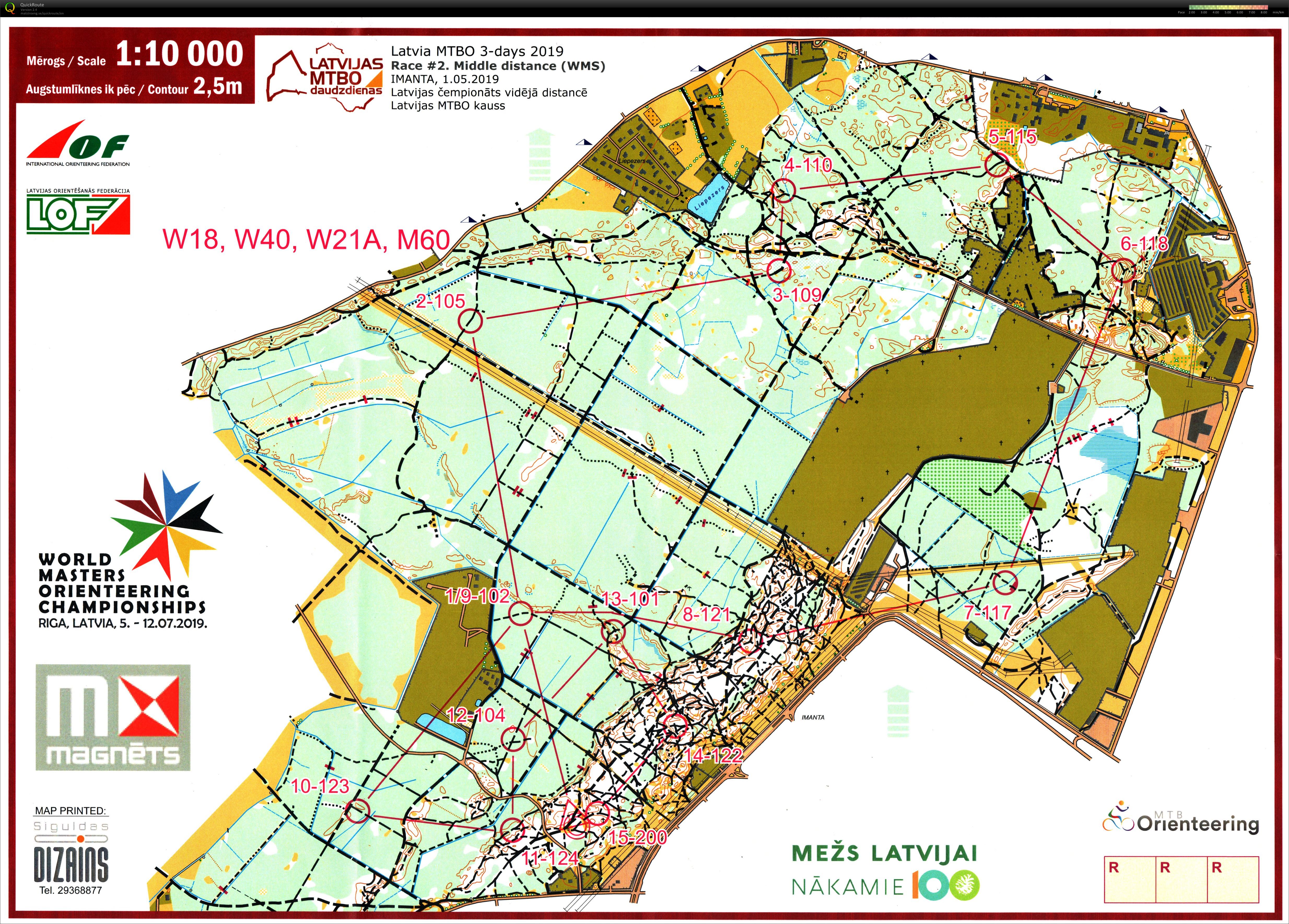 Latvia MTBO 3-days - Middle (01/06/2019)