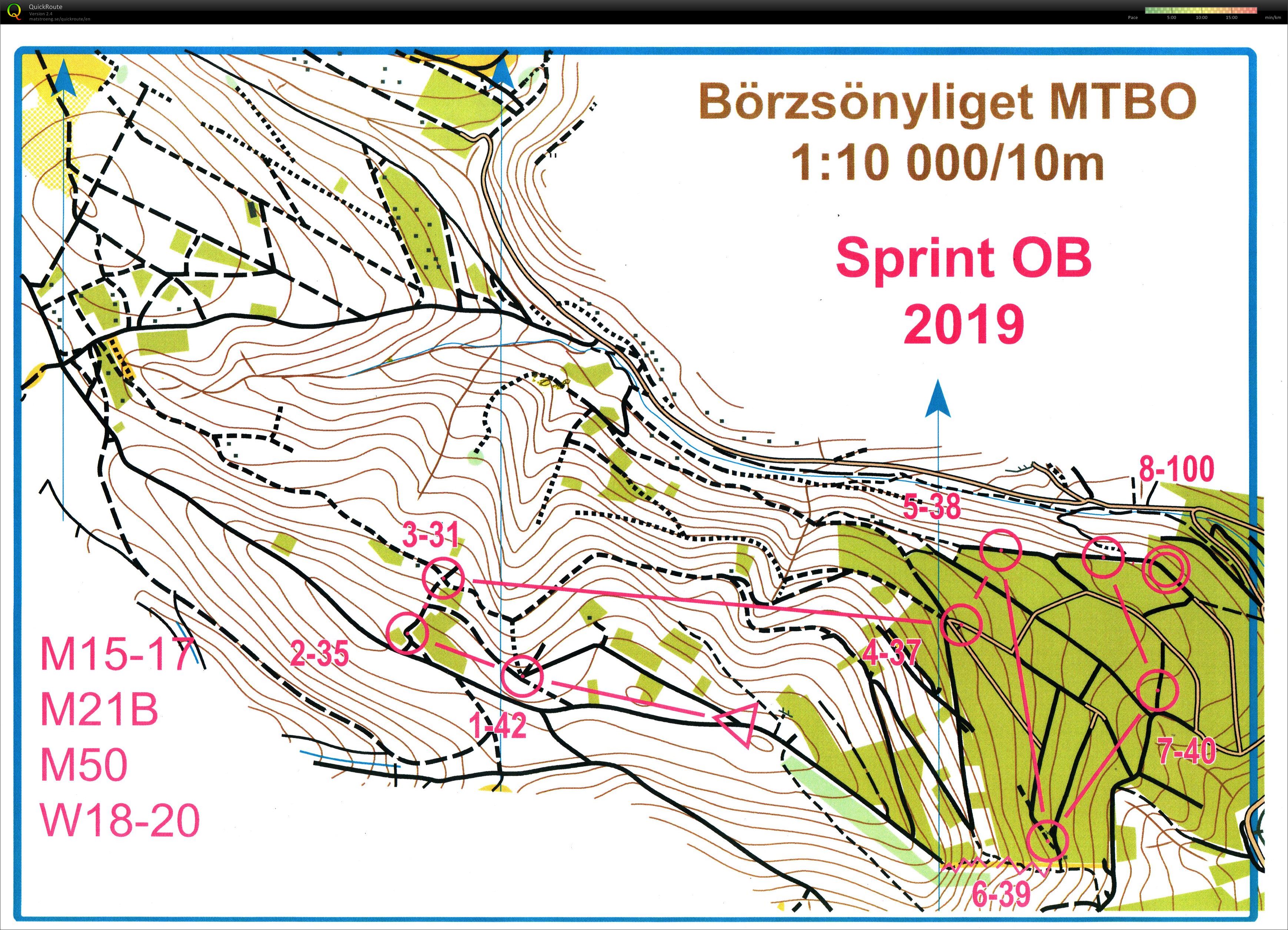 Tájkerékpáros Rövidtávú Országos Bajnokság, Dunakanyar MTBO 1. nap (29/06/2019)