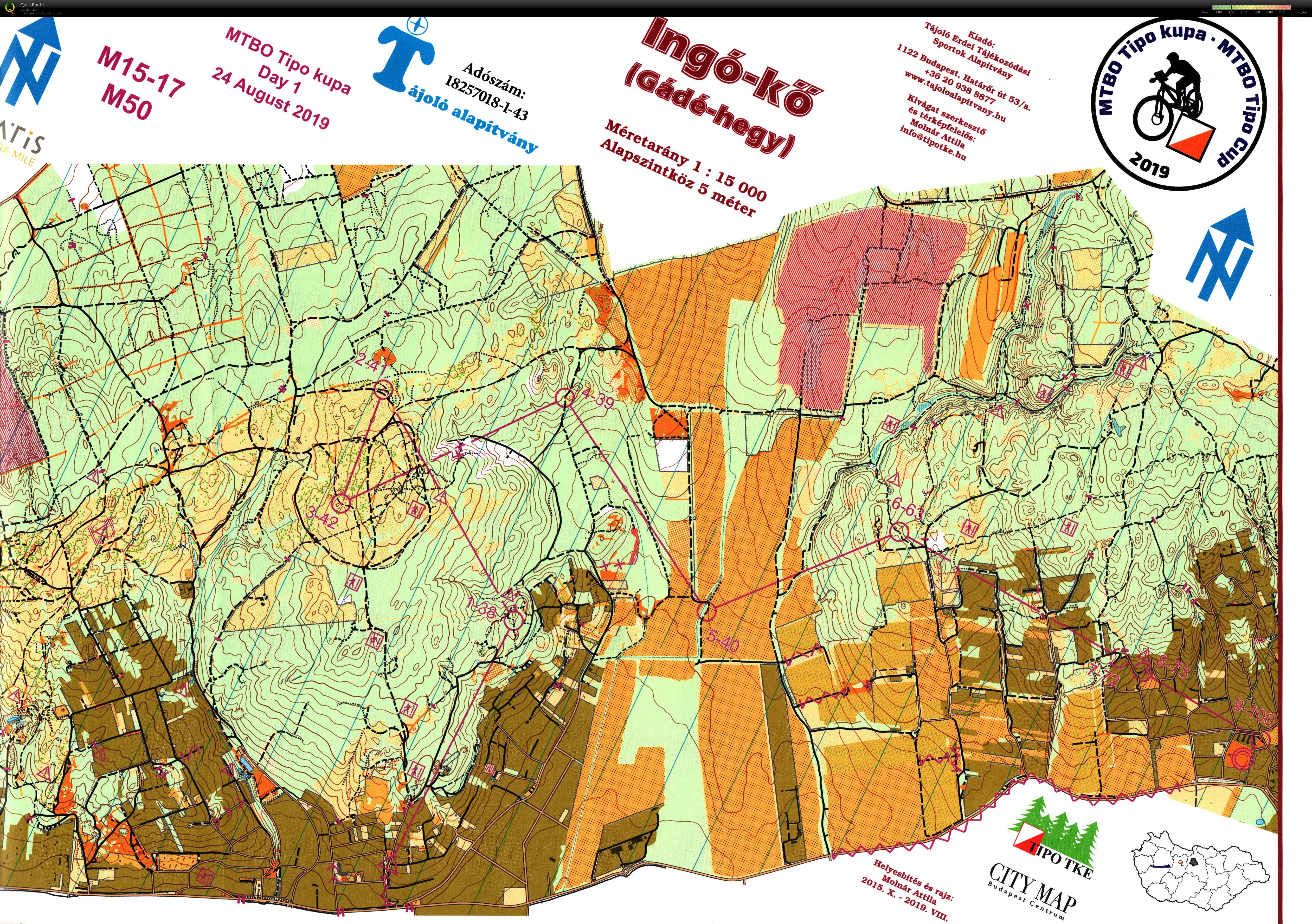 MTBO Tipo Kupa 1. nap (24/08/2019)