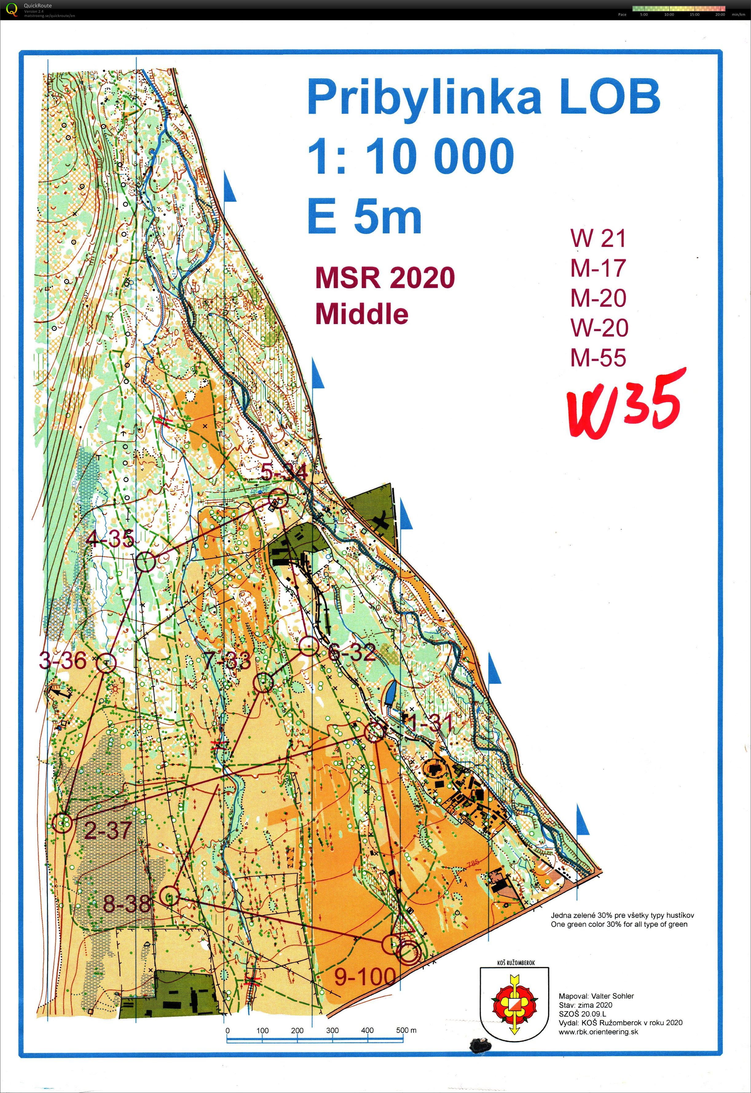 TATRY SKI ORIENTEERING - E1, Majstrovstvá Slovenska middle (2020-02-15)
