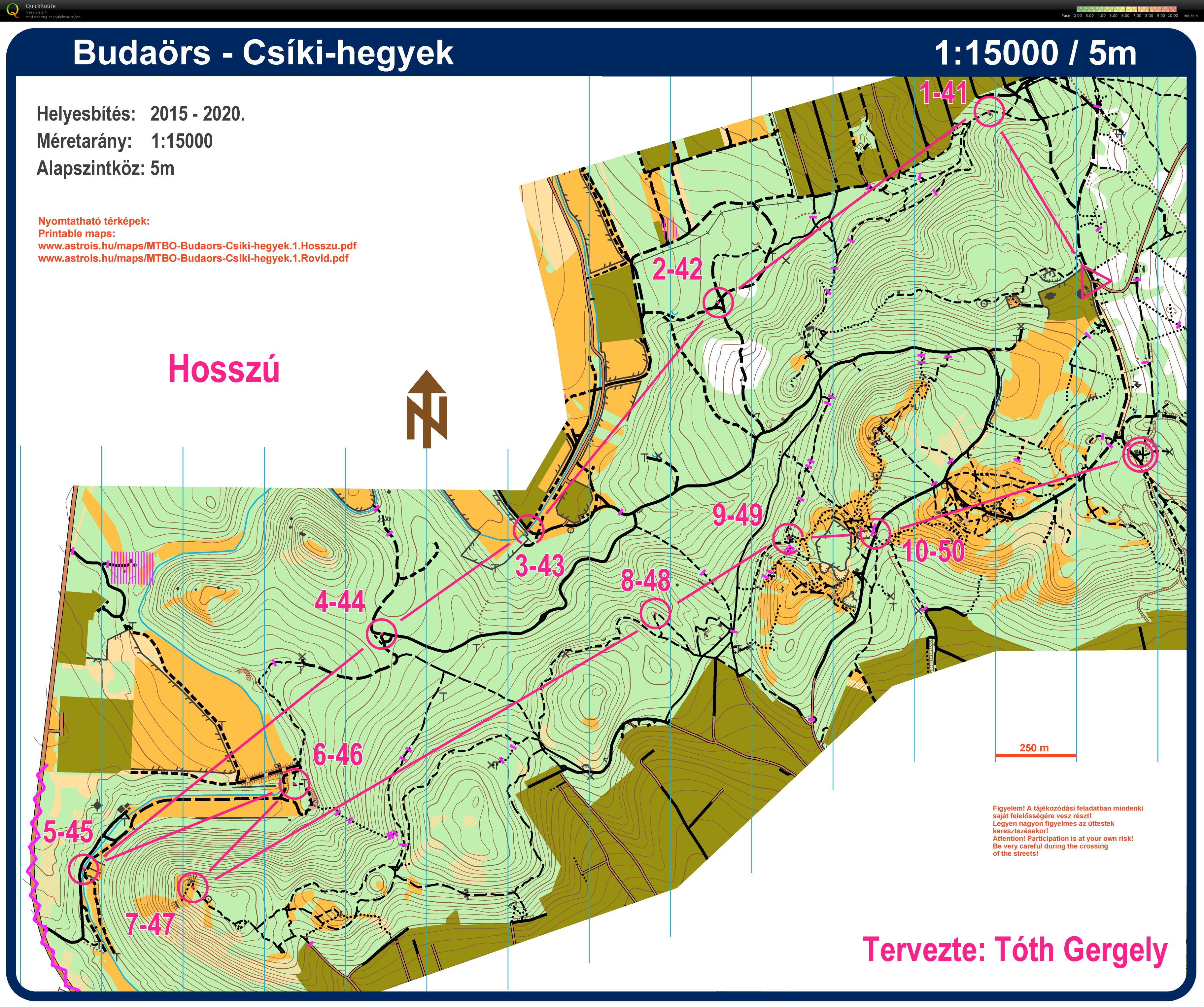 maprun: HUNPEST MTBO Csiki hegyek H vonalas (2020-04-23)