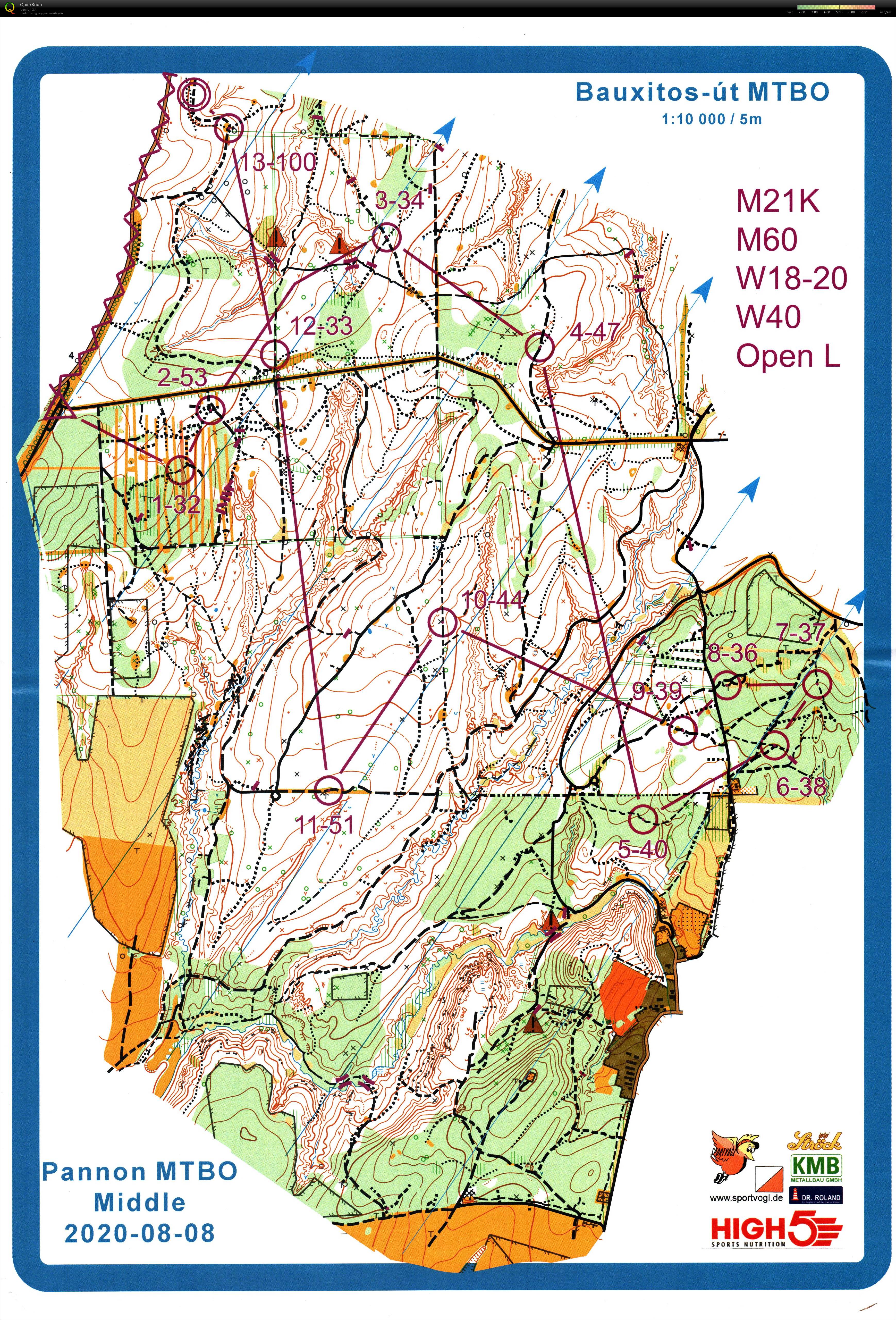 Pannon MTBO 1. nap (2020-08-08)