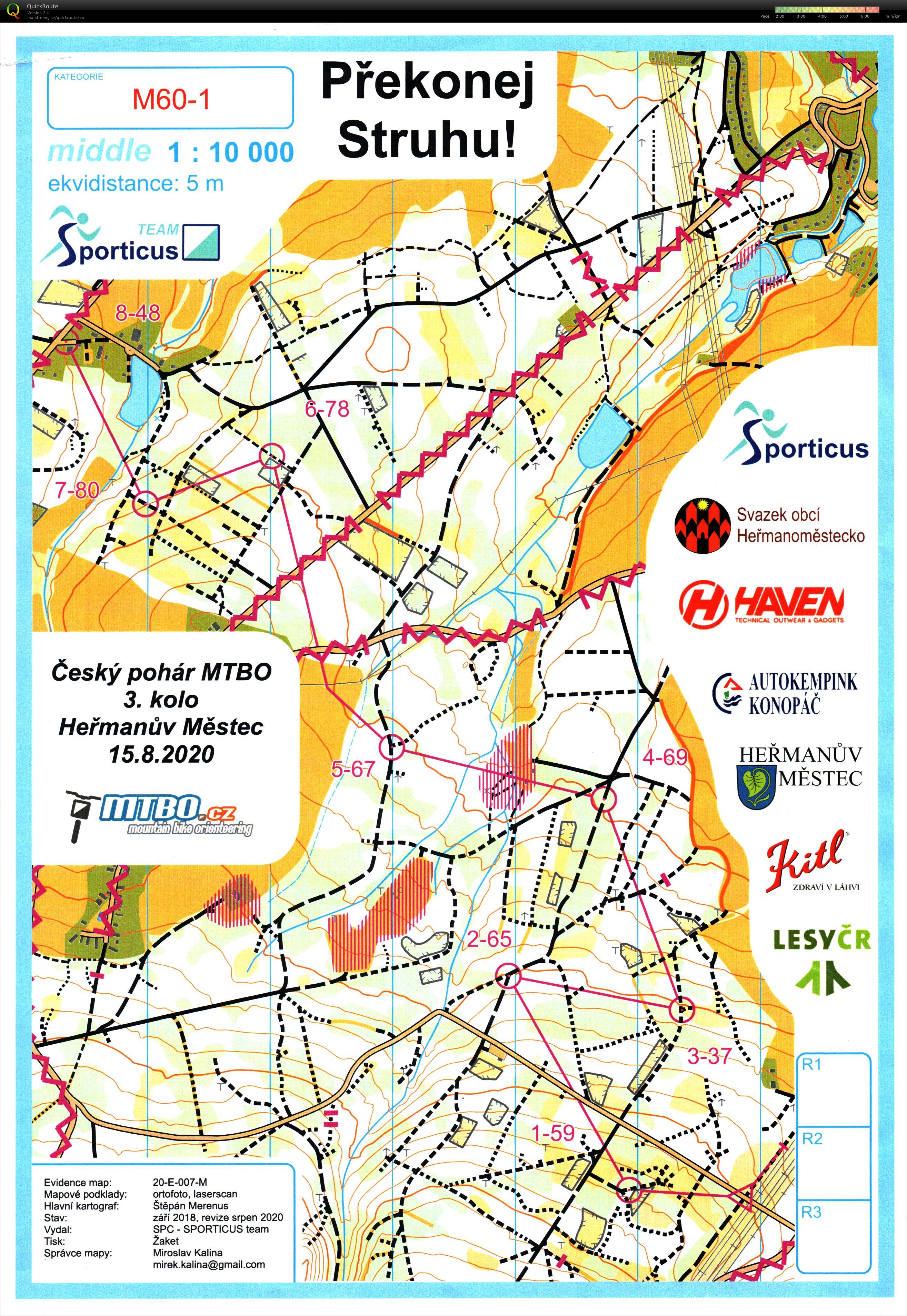 Český pohár MTBO - 3. kolo (2020-08-15)