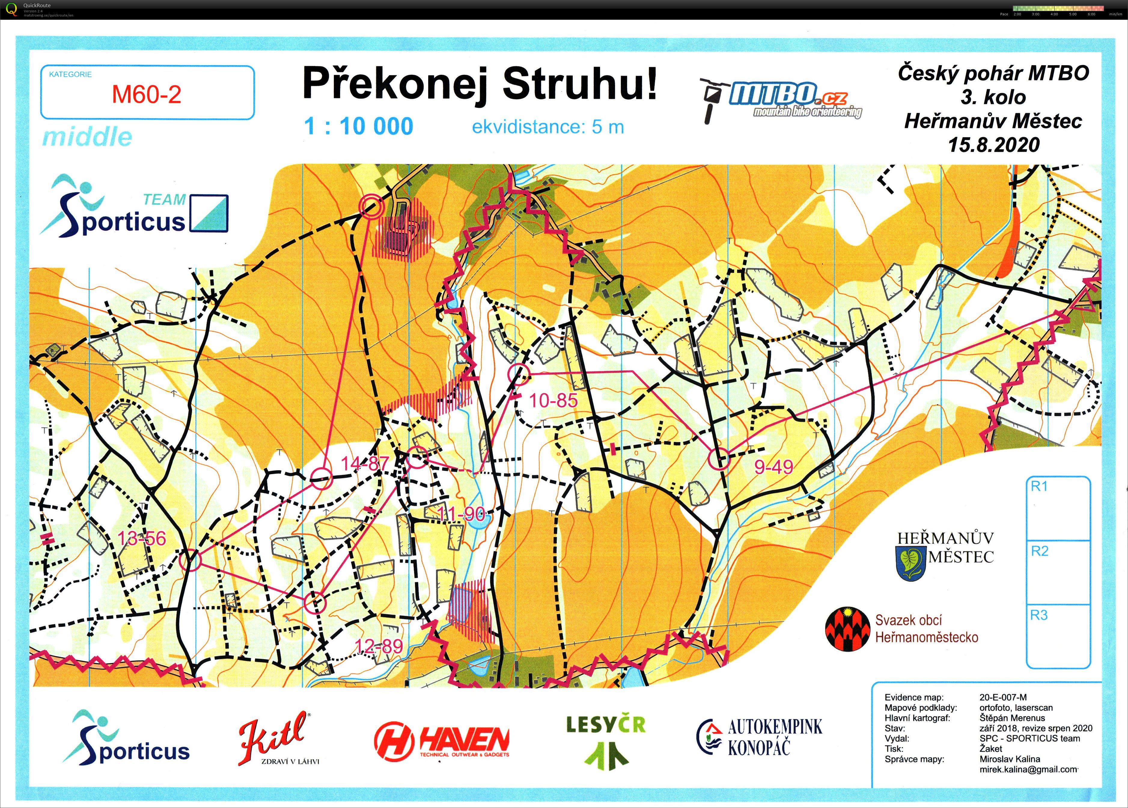 Český pohár MTBO - 3. kolo (2020-08-15)