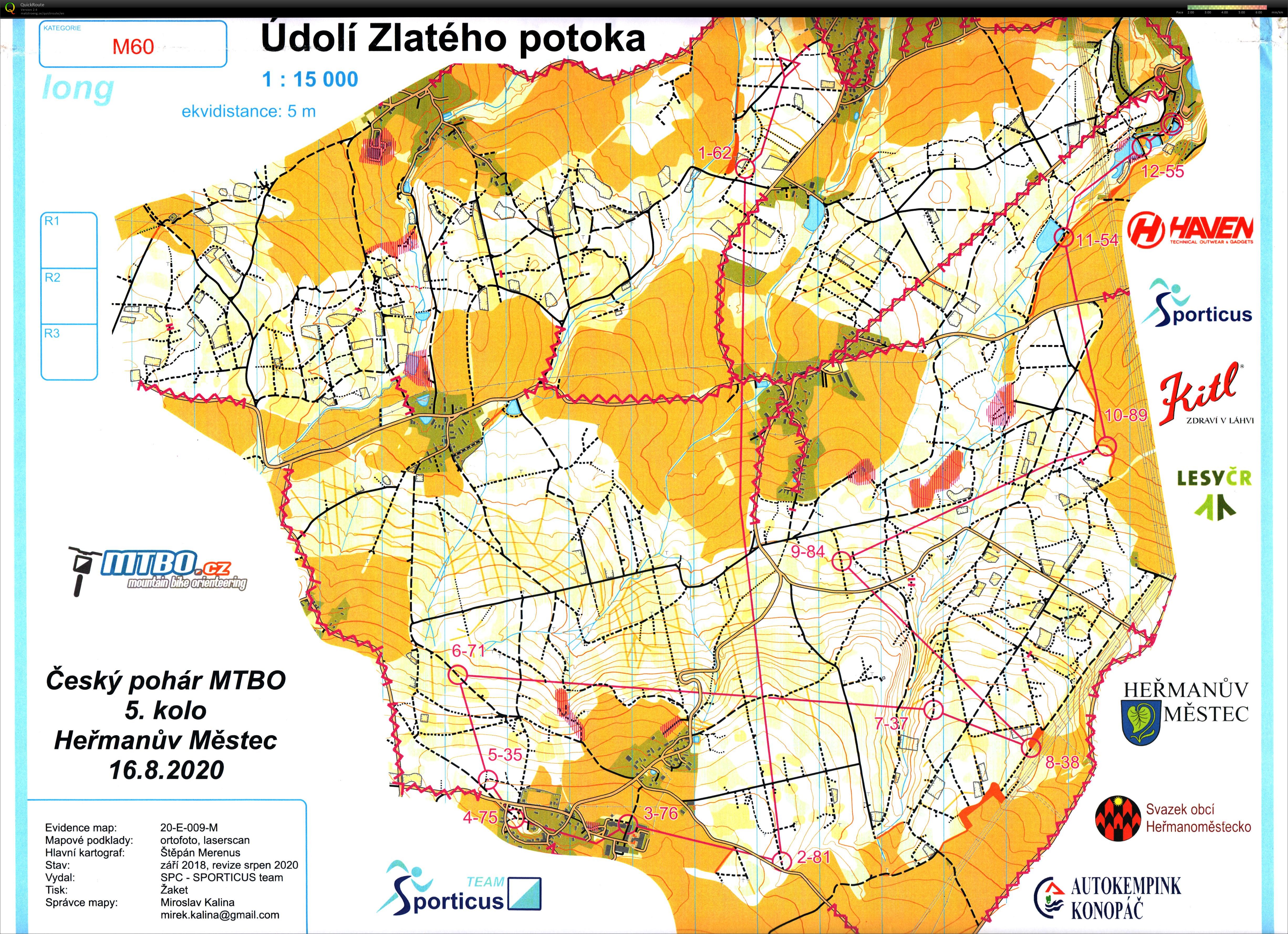 Český pohár MTBO - 5. kolo (2020-08-16)