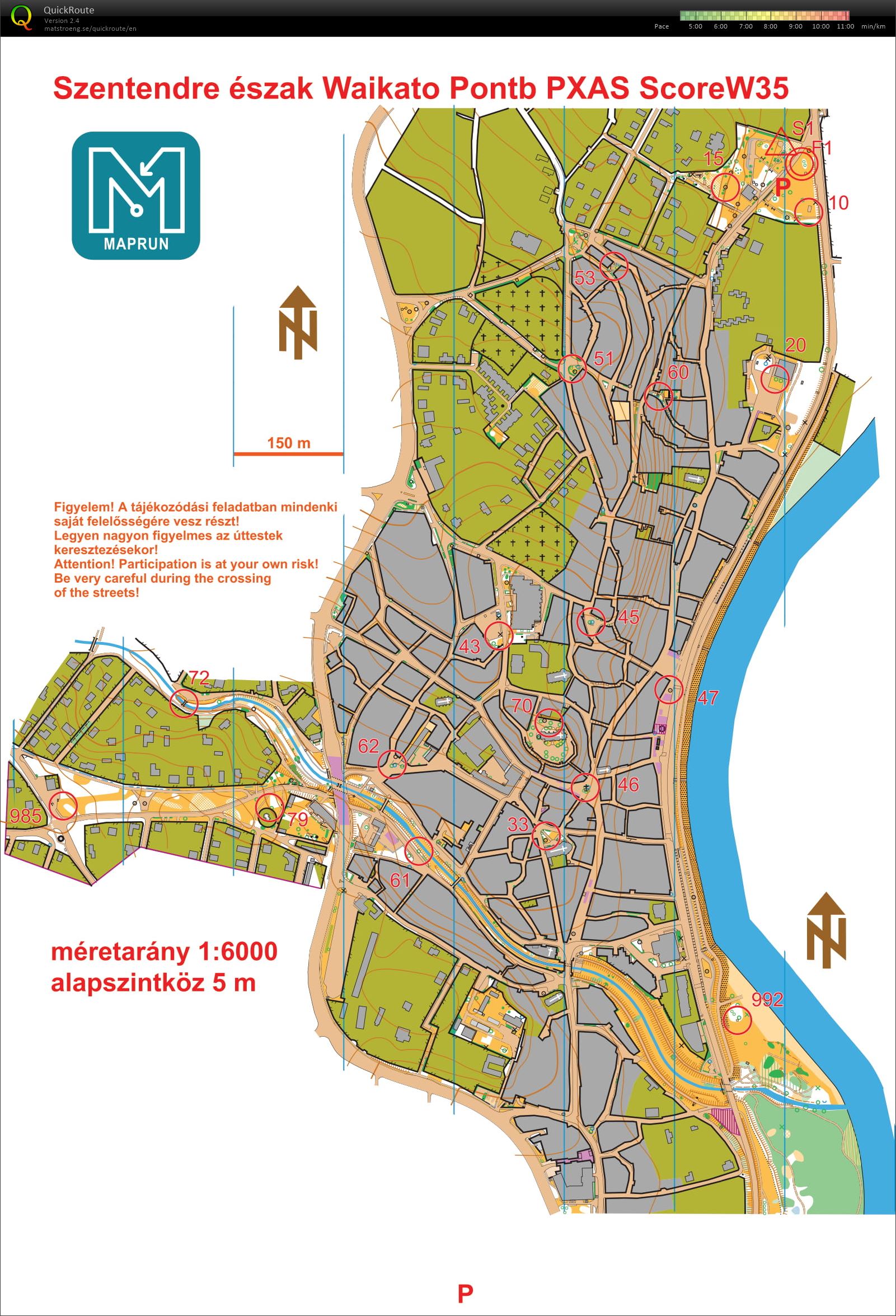 maprun: HUNPST Szentendre eszaki Waikato Pontb (2020-09-22)