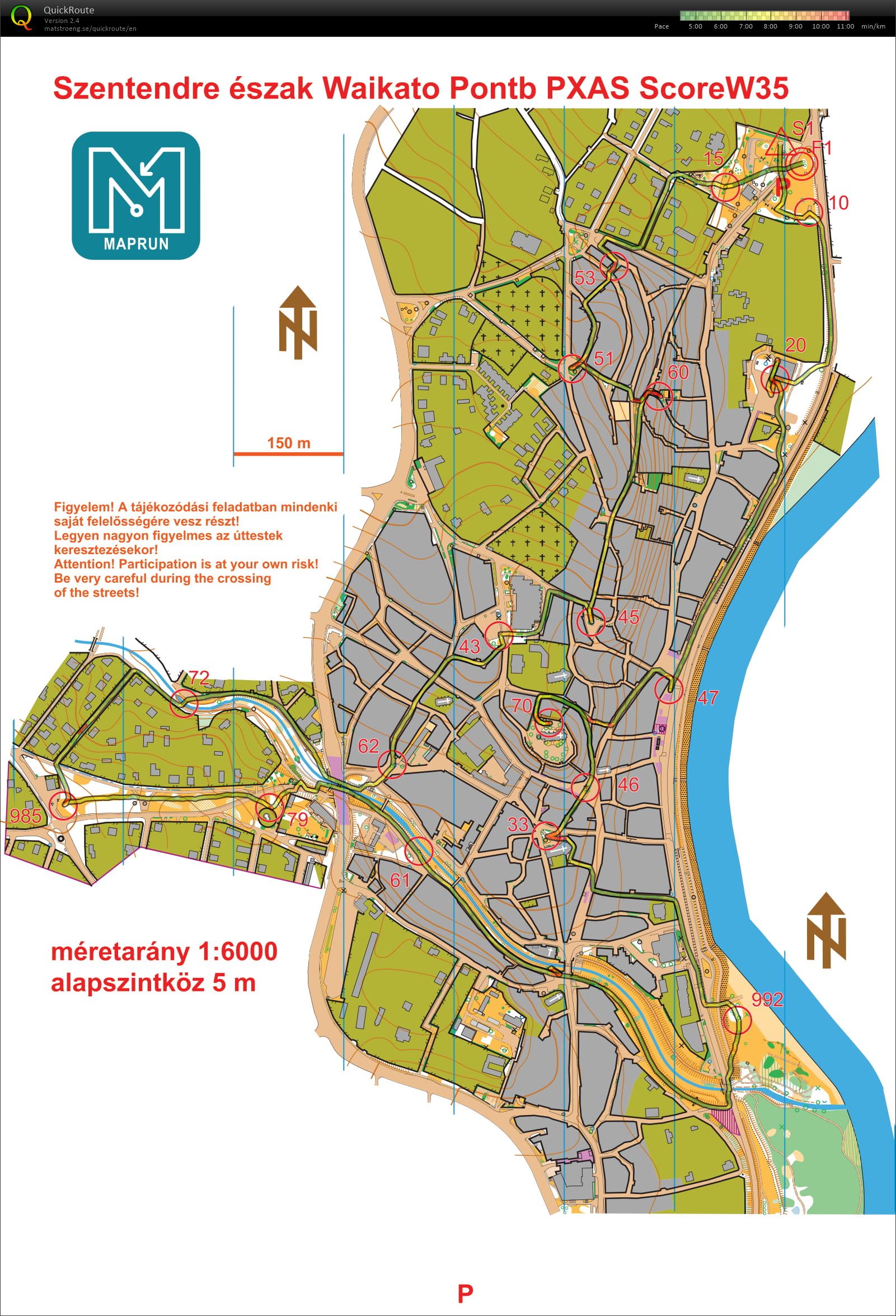 maprun: HUNPST Szentendre eszaki Waikato Pontb (2020-09-22)