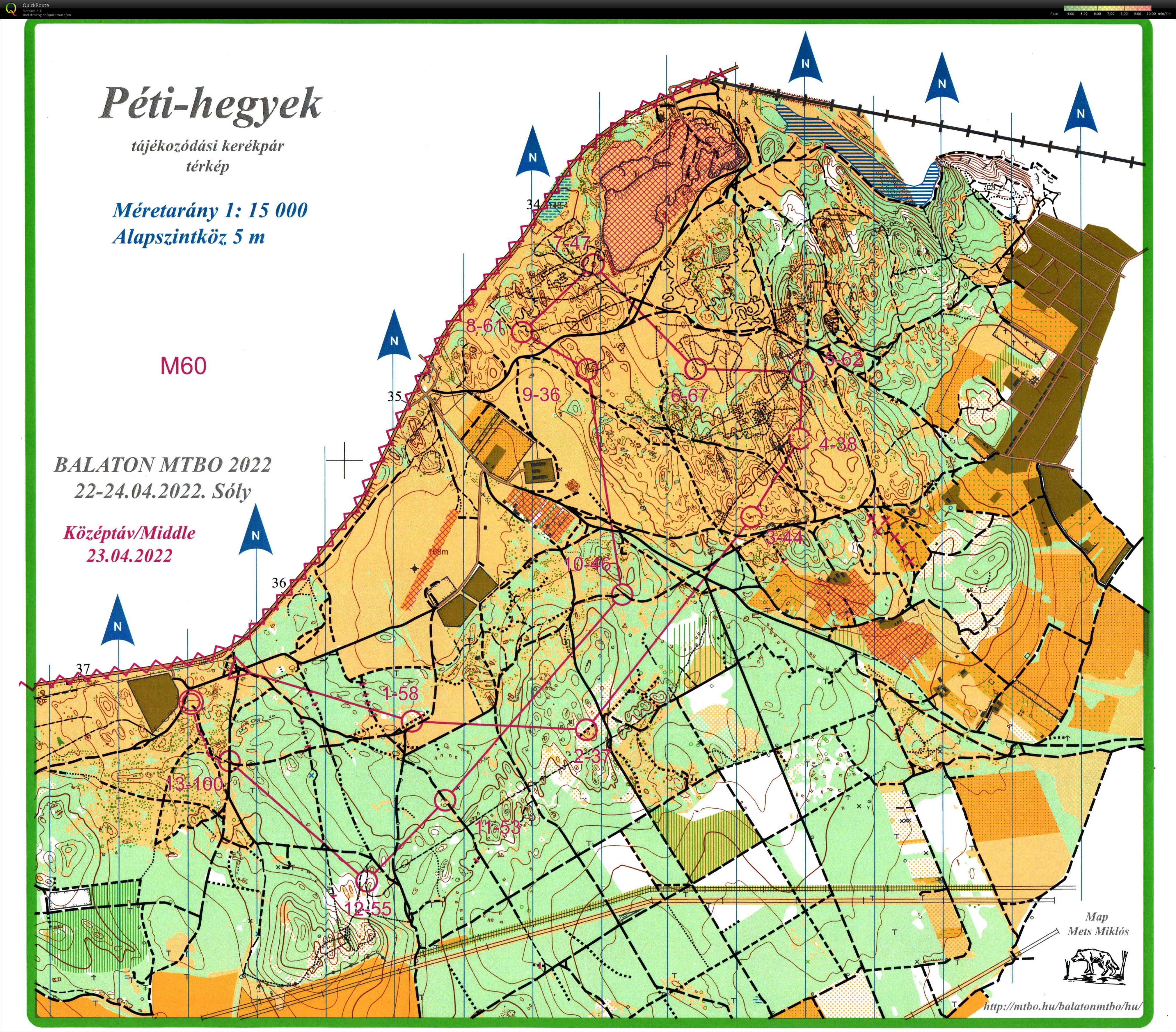 Bakony-Balaton MTBO Középtáv (2022-04-23)