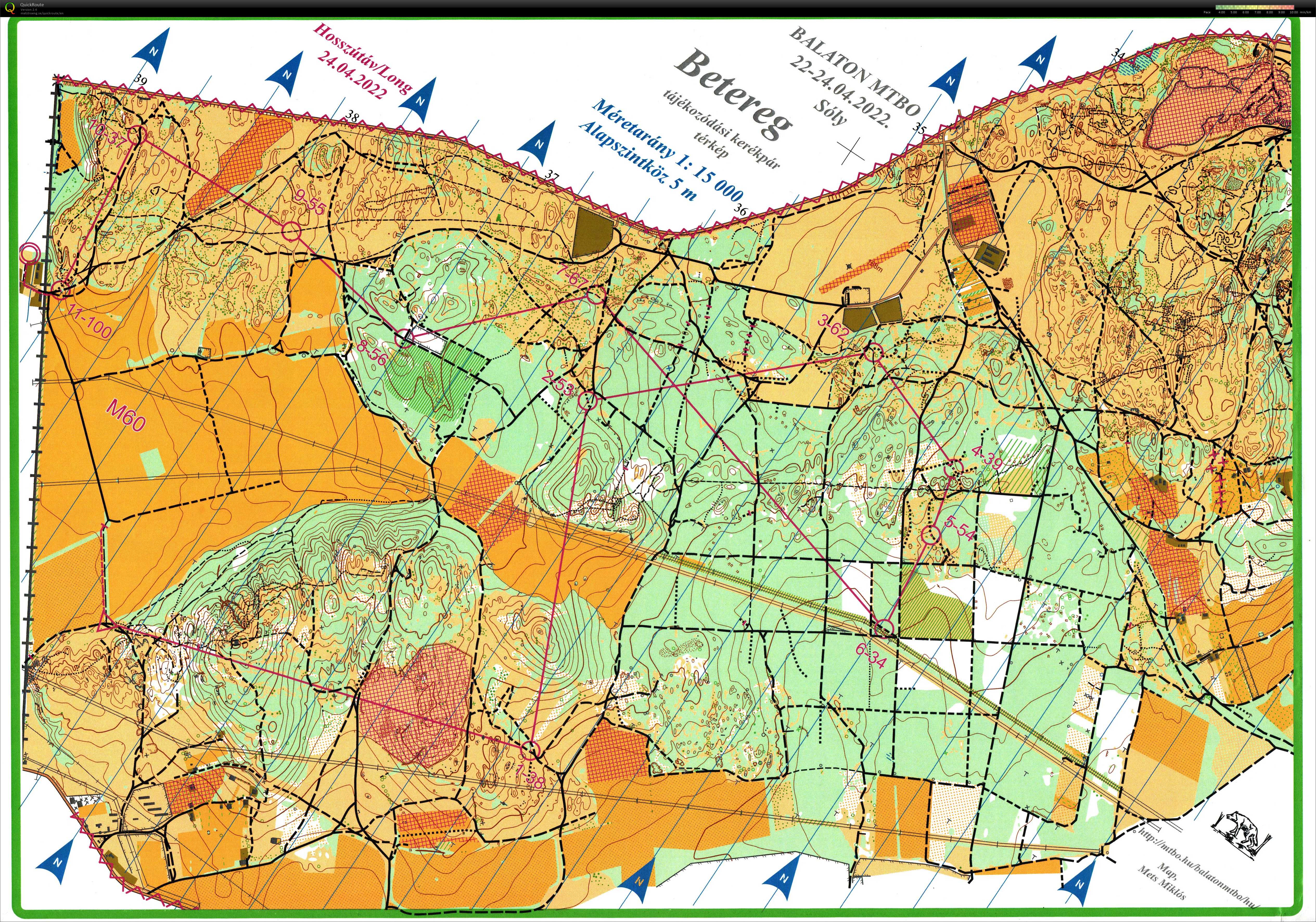 Bakony-Balaton MTBO Hosszútáv (2022-04-24)